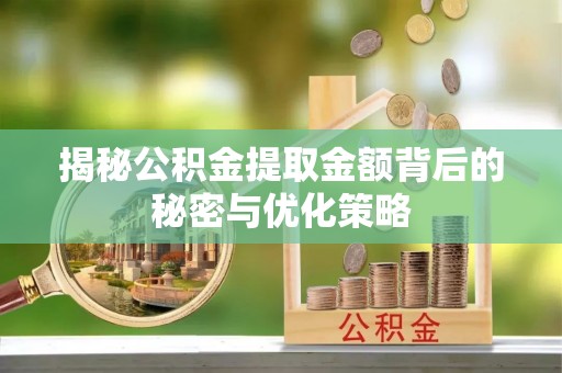 乌兰揭秘公积金提取金额背后的秘密与优化策略